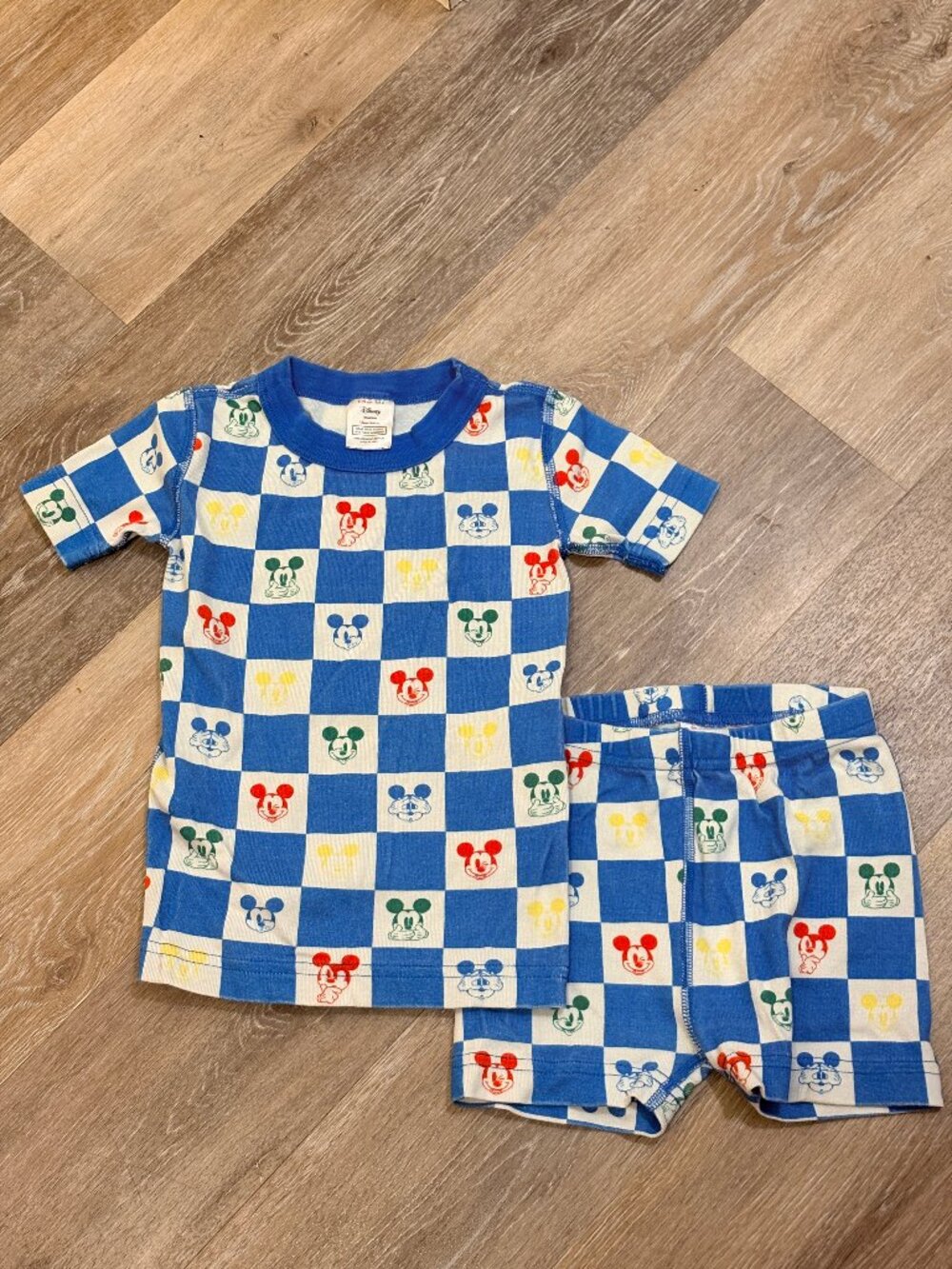 Hanna Anderson Mickey Mouse Short John Pajamas 4T 100